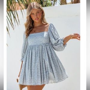 Vici balloon sleeve mini dress size medium